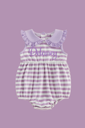 Embroidered purple stripe