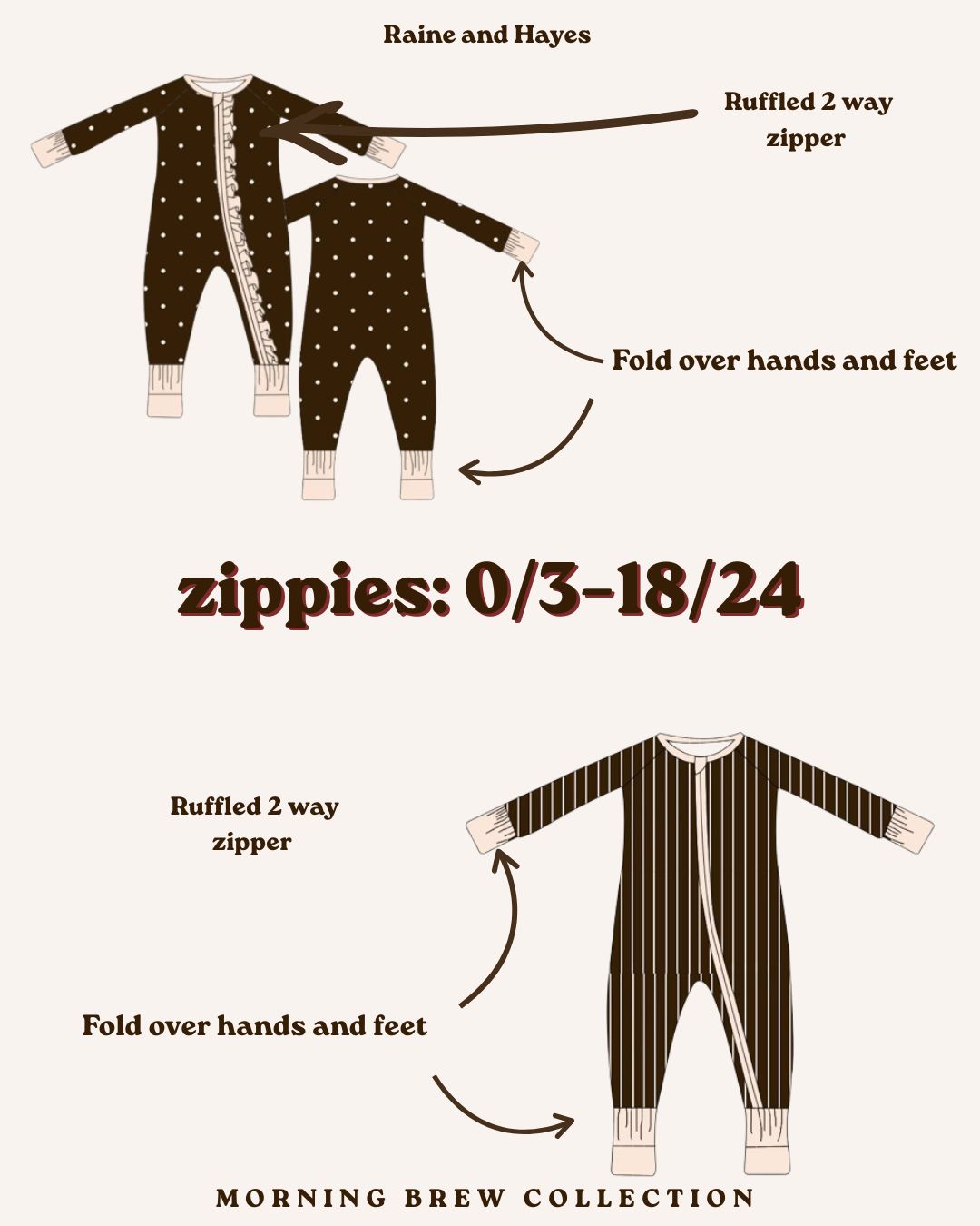 Latte stripe zippy
